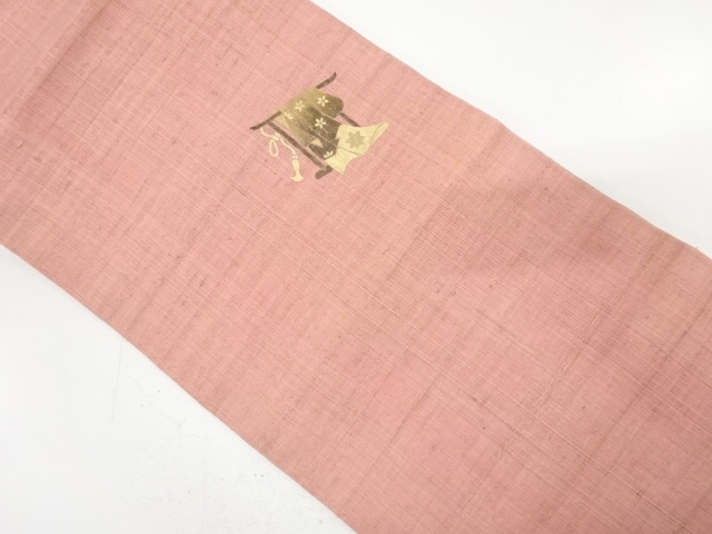 JAPANESE NAGOYA OBI / TSUMUGI / BAGWORM / TAGASODE PATTERN